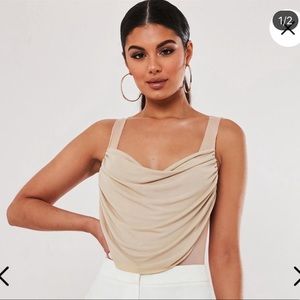Missguided mesh cowl bodysuit